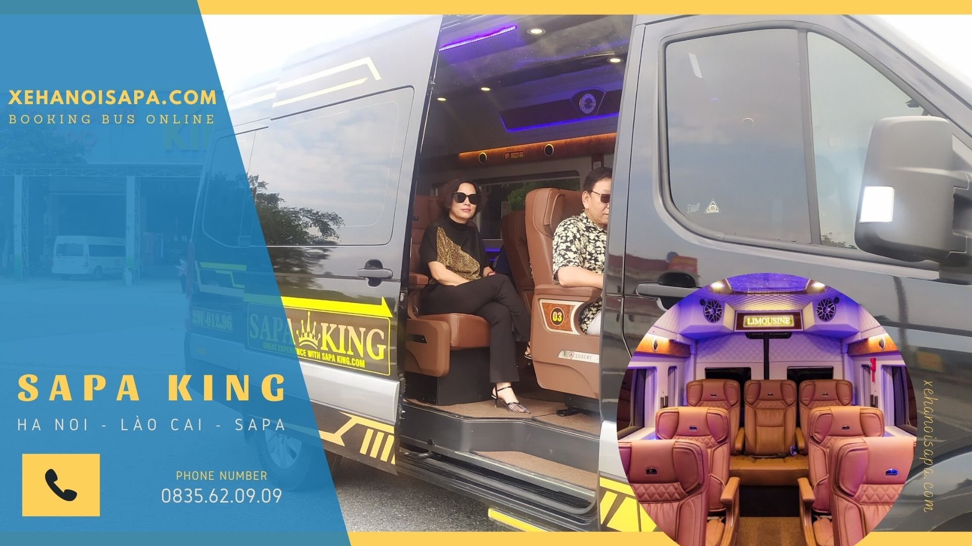 Sapa king Limousine - Nội & Ngoại thất xe sang trọng, tiện nghi và hiện đại