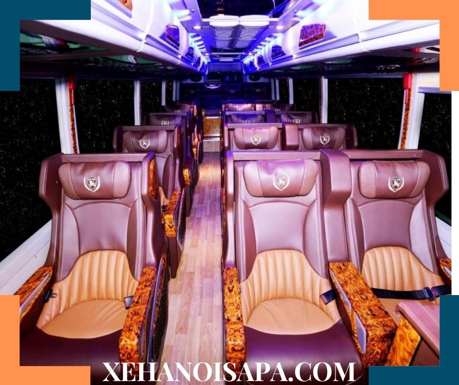 Xe limousine đi Lào Cai - Hãng xe Én Vàng Limousine - Nội thất xe limousine 18 chỗ VIP, sang trọng và đẳng cấp